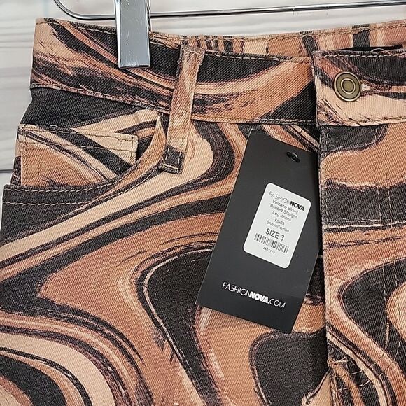 Fashion Nova Volcano Blows Straight Leg Jeans Womens Size 3 NWT - Picture 6 of 15